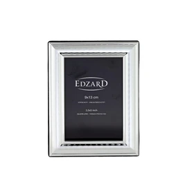 EDZARD Urbino Picture Frame for Photos 9 x 13 cm Elegant Silver-Plated Tarnish-Resistant with Velvet Back