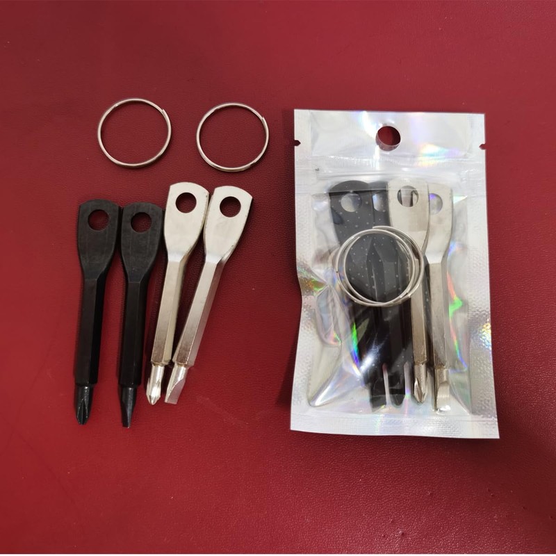 2 Sets Mini Screwdriver Key Ring Portable Keychain Screwdriver Screwdriver