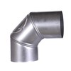 FIREFIX A120/BU Stove Pipe Bend, Silver