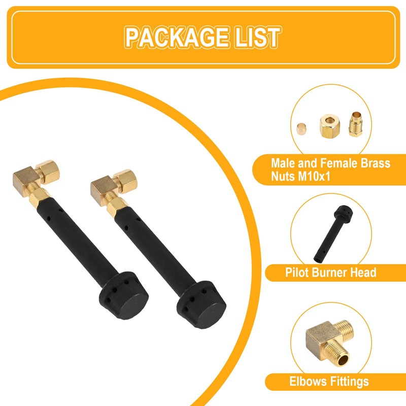 Mgoodoo 2PCS Chinese Wok Range Jet Burner Replacement Jet Burner