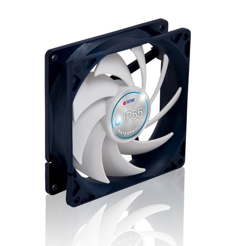 TITAN- 12V DC IP55 Waterproof/Dustproof Case Cooling Fan (90mm (2