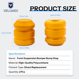 Front Bump Stops Fit for Dodge 1997 1998 1999 2000 2001 2002 2003-2004 Dakota only for 4wd Only, Pair Suspension Jounce Control Arm Bumpers, Replace‎‎ 5203A-A8558