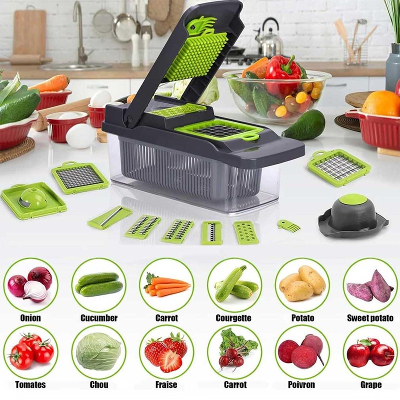 16 in 1 Vegetable Chopper Mandoline Vegetable Slicer Multifunctional with