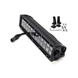 "Southern Truck 75015 15"" LED Light Bar (Face Str, Dbl Row, Combo Flood/Beam 72w/DT Harness 79900/5,760 Lumens)", black series