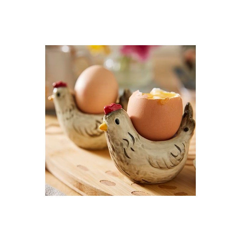Cooksmart Hen House Lane Set of 2 Hen-Shaped Egg Cups