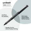 uniball Vision Needle Rollerball Pens, Micro Point (0.5mm), Black, 5