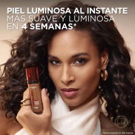 Base de Maquillaje Líquida L'Oréal Paris Infallible 32H Freshwear, Larga Duración y Alta Cobertura con Acabado Luminoso, Fórmula con Vitamina C y FPS 25, Tono 125, 30 ml