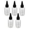 LALAFINA 5pcs Graduated Scale Plastic Squeeze Bottles - Transparent Plastic