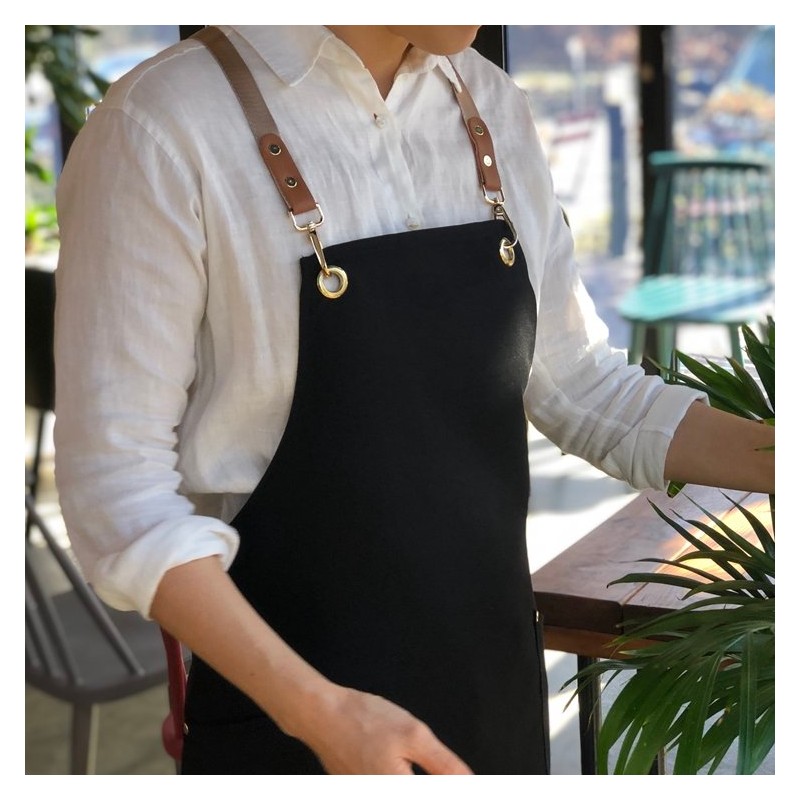 Beautiful apron for cafe barista kitchen workshop waterproof work, B:H
