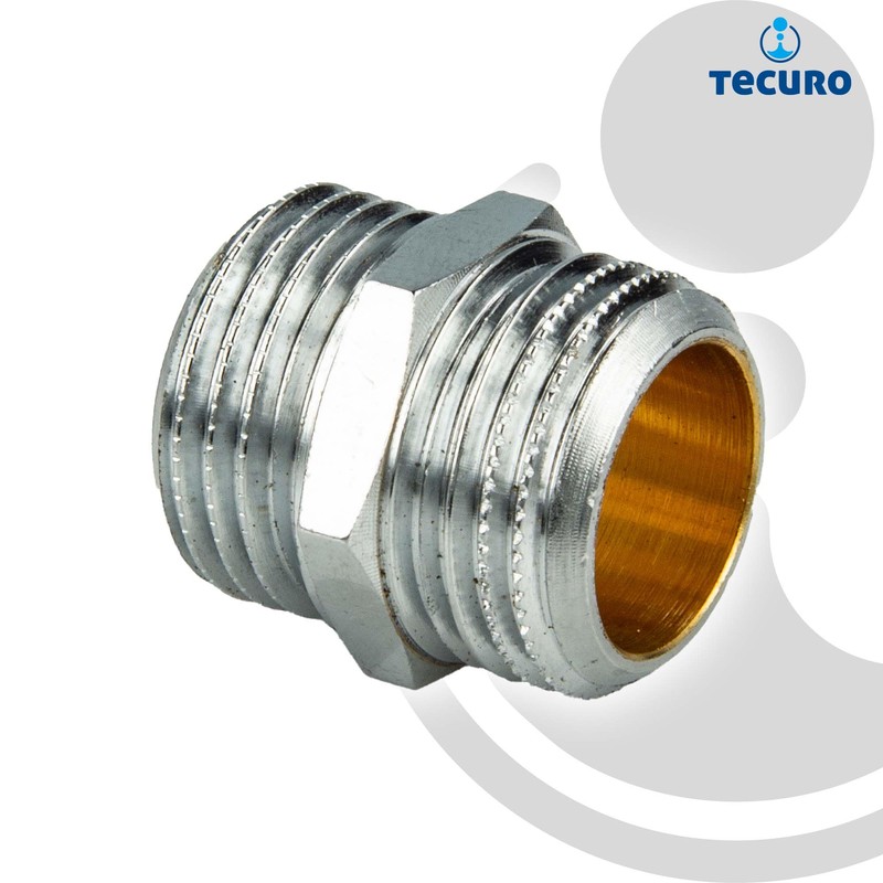 tecuro Double Nipple, Male Thread G 1/2 Inch (DN 15),