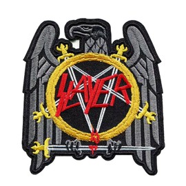 Patchwork Paradise Slayer Eagle Logo Embroidered Iron On Patch - Heavy Metal Rock Band Badge