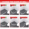 39 Inch Shower Threshold Water Dam, Transparent Flexible Silicone Water