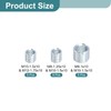 sourcing map 15Pcs Threaded Inserts, 3 Sizes Stainless Steel 303