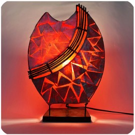 Simandra Bali Asia Decorative Lamp Mood Lamp Floor Lamp Table Lamp 36 cm Colour Red