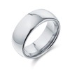 Plain Simple Wide Dome Couples Titanium Wedding Band Ring for
