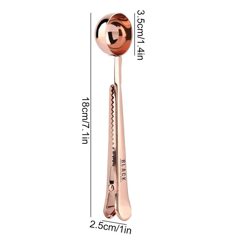 TOPINCN Cucharas de medir de Oro Rosa/Cuchara de café Manija