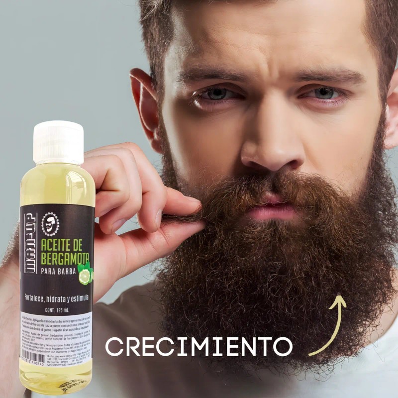Aceite De Bergamota 125 Ml Crece Barba Y Bigote Kit