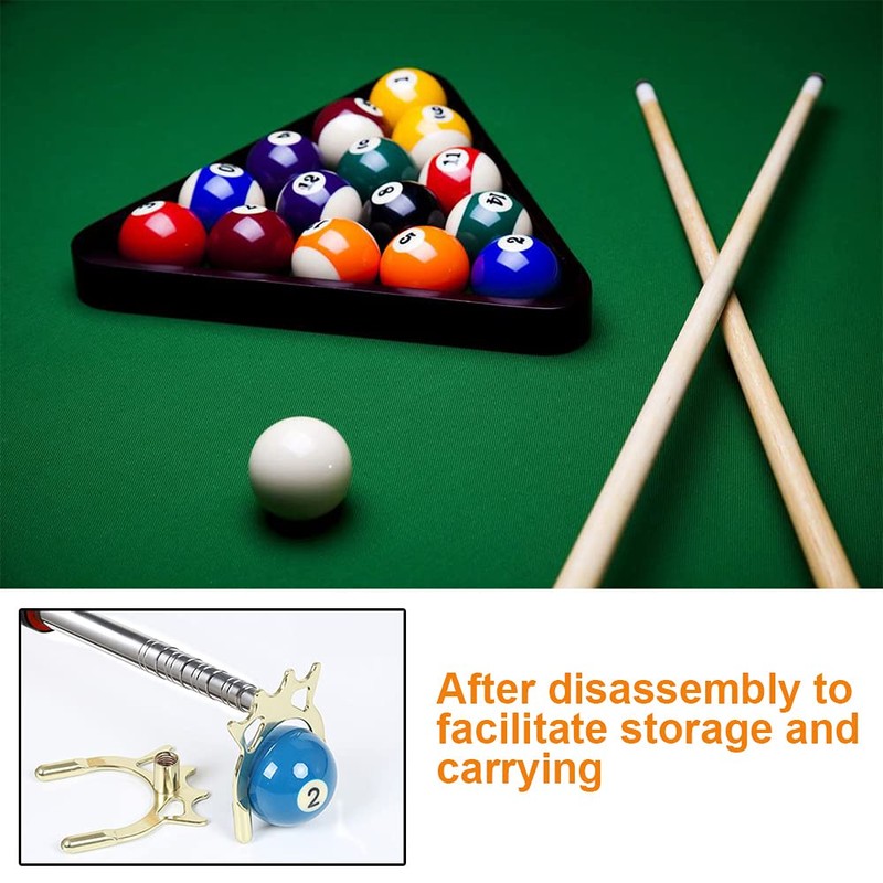 Retractable Billiard Cue Stick, Retractable Billiard Bridge Stick, Removable Metal