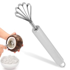 Cyrank Coconut Grater Stainless Steel, Coconut Grater, Coconut Scraper, Multi-Purpose Coconut Scraper, Cutter, Stainless Steel Coconut Fish Scraper, Stainless Steel Coconut Grater Cutter for Kitchen
