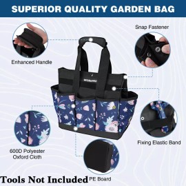 WORKPRO Garden Tool Bag, 9 Pockets Garden Tote Bag, Heavy Duty Oxford Blue