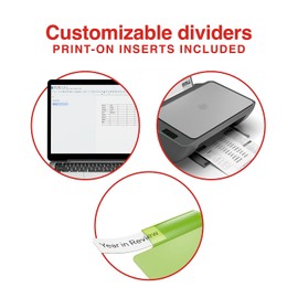 Staples Large Tab Plastic Two-Pocket Insertable Dividers, 8-Tabs, Multicolor (ST62971)