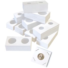 400PCS Cardboard Coin Holder Flips 2x2 Coin Flip Cardboard Coin Holder Flips Holder Mega Assortment 2 x 2 Inch for Coin Collection Supplies (8 Sizes)