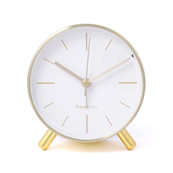 Francfranc Gold Frame Table Clock