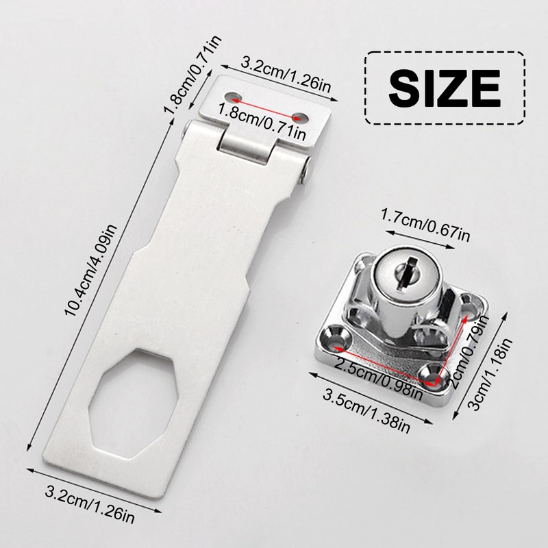5 Inch Keyed Hasp Latch Lock, Knob Locking Hasp,Hasp Latches