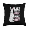Rabbit Lover Design with Flemish Giant Throw Pillow