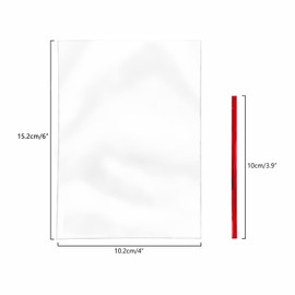 XLSFPY 100PCS Cellophane Bags Clear Plastic Cello Bags 4x6 with 4" Twist Ties 5 Mix Colors - 1.4 mils Thick OPP Treat Bags for Gift Wrapping Packaging Decorations Storage (4'' x 6'')