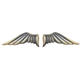 OnlyYou.X New Angel Wings Emblems for Car Motocycle Left and Right Angel Wings Badge Decal Ornaments 2 Pieces of Bronze Stickers of Made of Metal