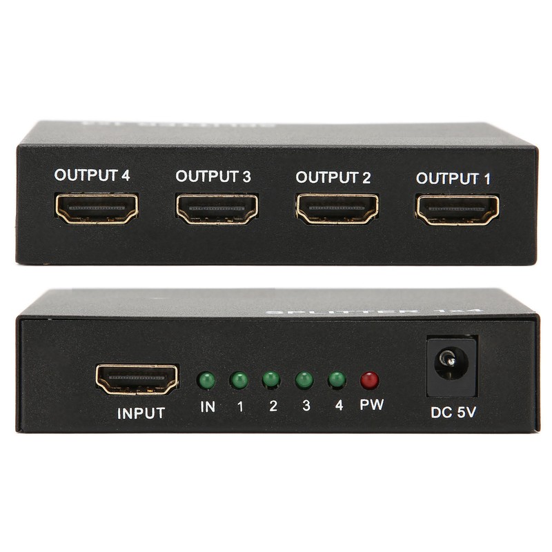 HD Multimedia Interface Splitter 1 in 4 Out 1080P Mirror
