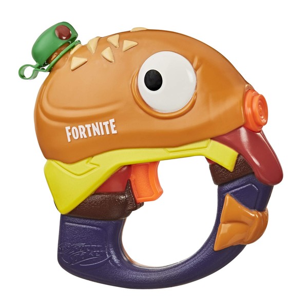 SUPERSOAKER Nerf Super Soaker Fortnite Beef Boss Water Blaster -- Fortnite Beef Boss Character Design -- Easy-to-Carry Micro Size -- for Kids, Youth, Adults