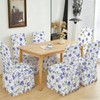 Rakila Printed Stretch Dining Chair Covers with Skirt, Spandex Removable