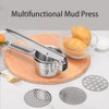 2PCS Potato Ricer, Stainless Steel Potato Ricer Multifunctional Fruit Veg