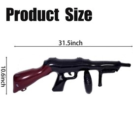 2Pcak Inflatable Gun Balloons Props Costume Accessories Fake Gun Cosplay Theme Party Birthday Decoration (2, Black, Gun)