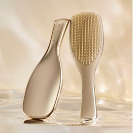 Tangle Teezer Cepillo de pelo cromado para cabello mojado y seco, elimina todo tipo de cabello, reduce la rotura, elimina nudos, dientes de dos niveles y agarre cómodo