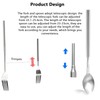 Wjelet 2Pcs Extendable Fork Spoon, Telescopic Fork Extendable Fork, Long