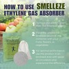 SMELLEZE Reusable Ethylene Gas Absorber Pouch: Treats Over 300 Sq.