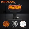 Yuanjoy LED Warning Light Amber, 12/24V Brackets Yellow Warning Light,