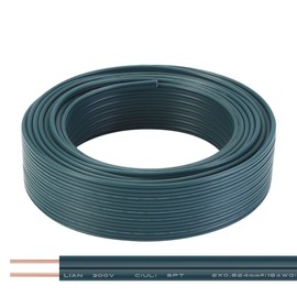 SPTDACSFP SPT-1 50FT 18/2 Electrical Wire, 18 Gauge 2 Conductors Lighting Copper Wire, Hookup LED Lighting Strips Flexible Extension Cord, Green