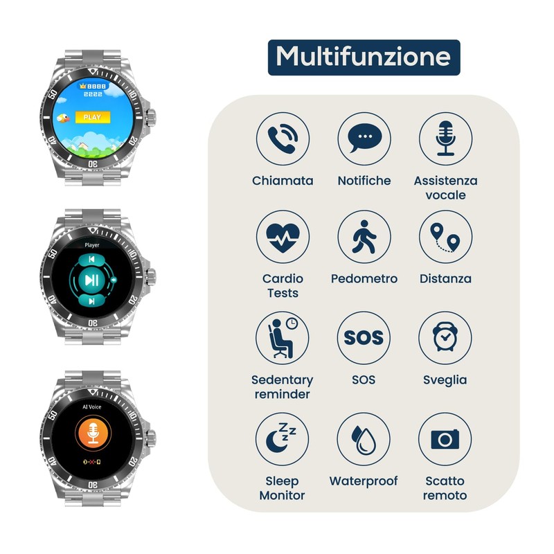 TECHMADE Niah Neptune Men's Smart Watch Luxury Digital Smartwatch -