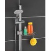WENKO Maximex Duschablage Edelstahl, montierbar ohne bohren an die Duschstange,