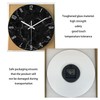 Modern Black Minimalist Wall Clock for Living Room - Glass