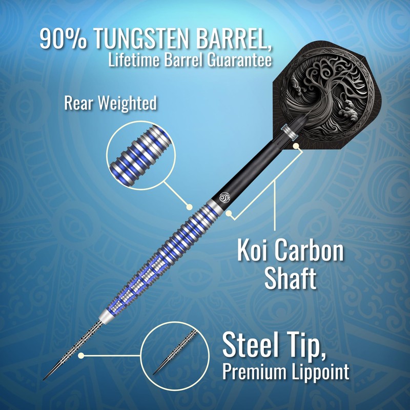 Shot! Celt Toranos Steel Tip Dart Set 90% Tungsten Barrels,