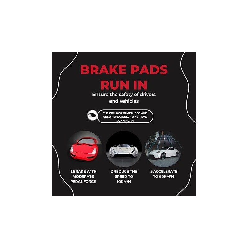YxpBrake Ceramic Brake Pads Front and Rear Fit for Dodge