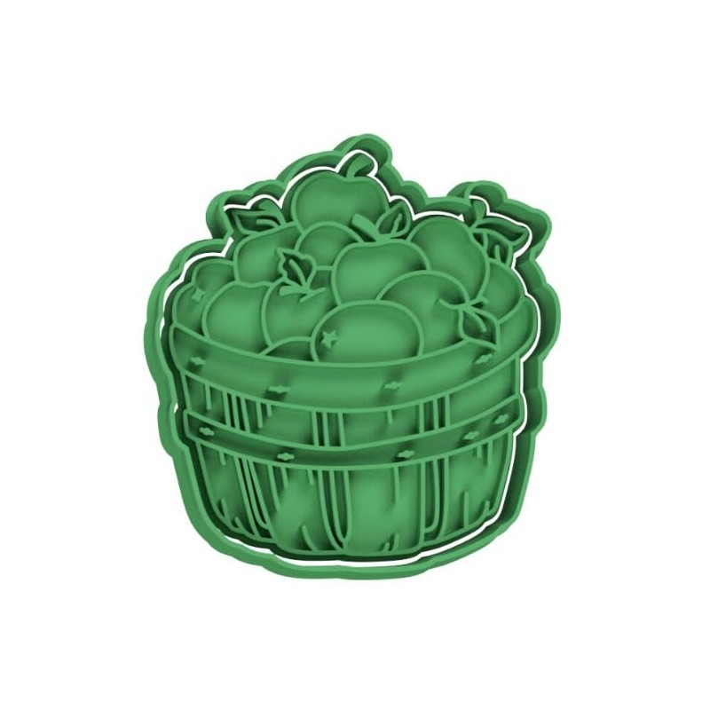 Apple Cider and Apple Basket Cookie Cutter & Stamp