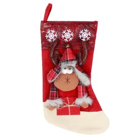 Hanging Christmas Holiday Stockings Sock Gift Bag Hanging Pendant Christmas Tree DecorationElk