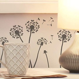 Ideal Stencils Dandelion Stencil | Reusable Plastic Home Decor Art Stencil for Painting Floors, Walls, Fabrics and Furniture | A4 Size