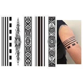 5 Blätter Temporäre Armband Tattoos Tribal Tattoos Maori Design Tattoos Jim5